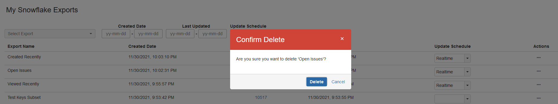 My Snowflake Exports - Delete.png